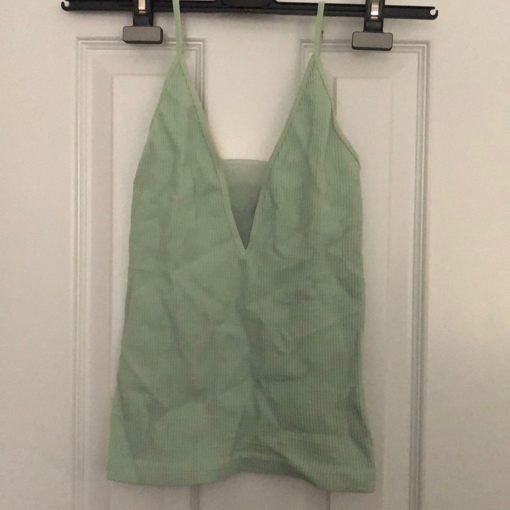 Mint green Free People top